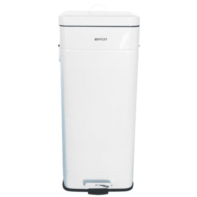 Charles Bentley Retro Trash 30L Pedal Bin - White Charles Bentley Retro Trash 30L Pedal Bin - White